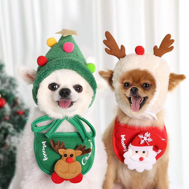 Make your pets holiday-ready with this adorable festive hat & scarf combo! πΎπ