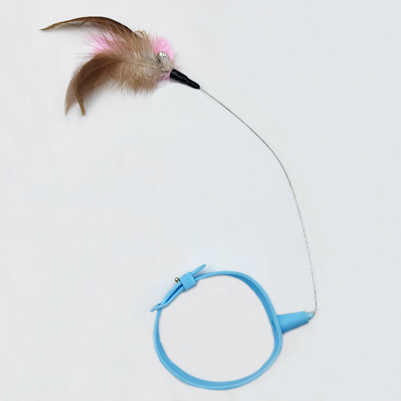 Cat Collar Feather Bell Toy - Self-Happiness Relief | Fun & Games - PurrPals