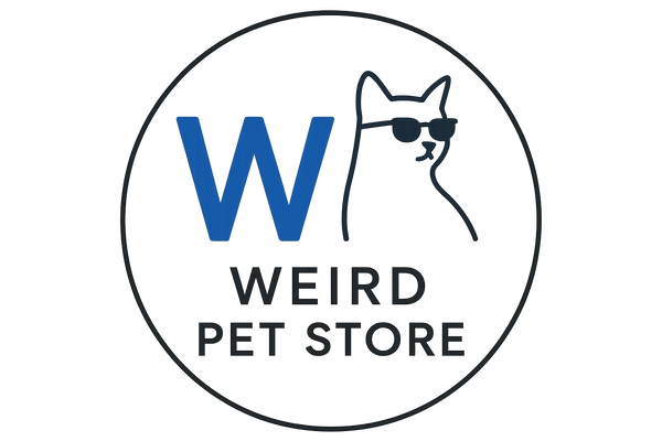 Simplified Weird Pet Store Logo with W and Blue